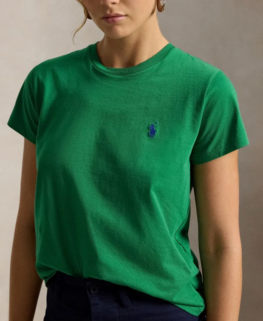 Футболка с круглым вырезом и коротким рукавом, модель Crewneck Polo Ralph Lauren, Fiji Green — фото 3