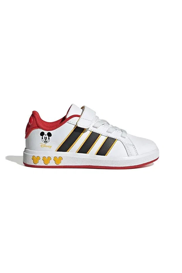 Детские кроссовки для девочек с принтом Grand Court Mickey El K Adidas, White