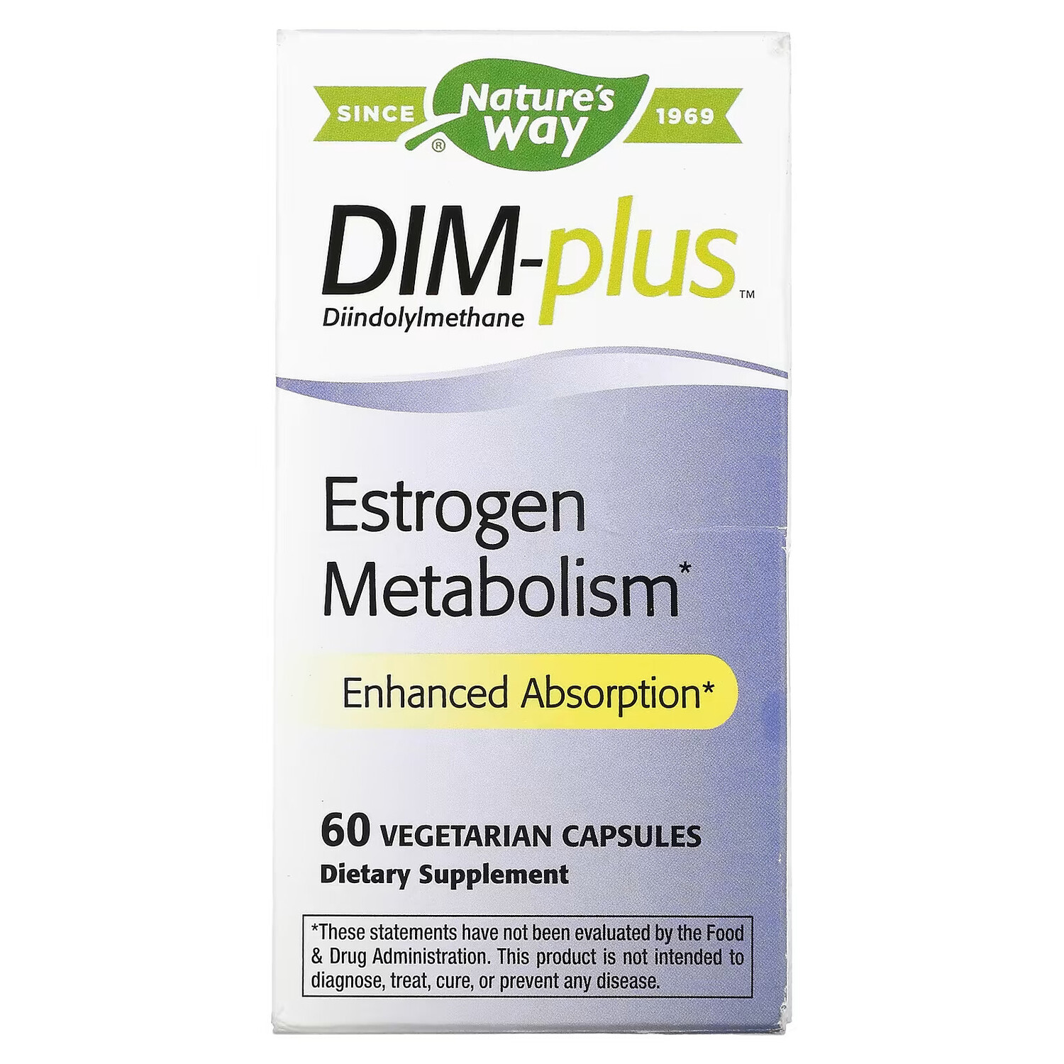 

Nature's Way, DIM-Plus, Метаболизм эстрогенов, 60 вегетарианских капсул