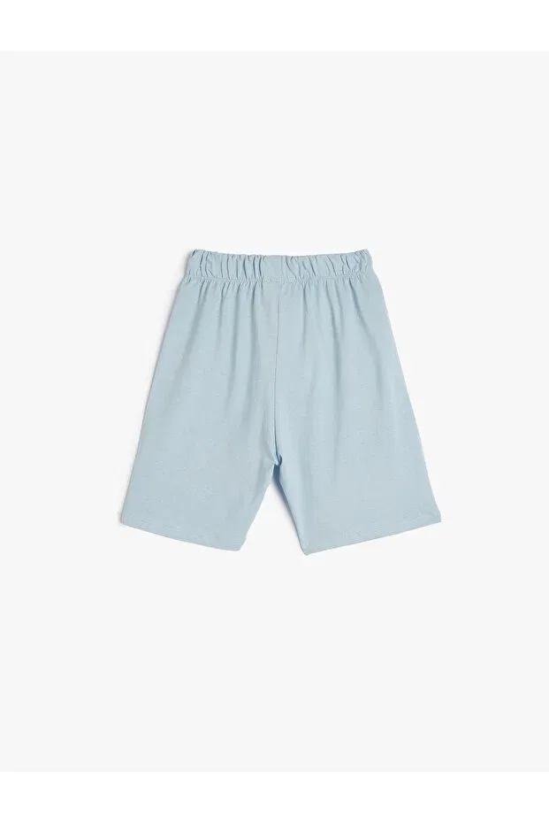 Детские шорты для мальчиков с принтом Shorts pineapple printed waist tied cotton Koton, Blue — фото 2