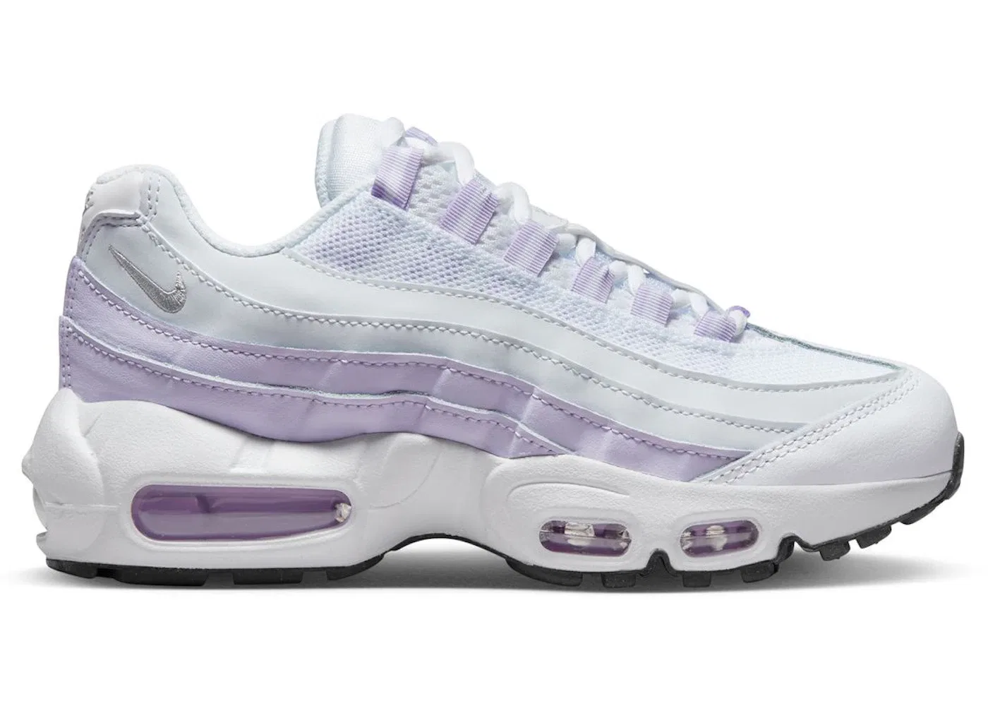 Детские кроссовки Lifestyle Nike Air Max 95 Recraft, White/Pure Platinum/Violet Frost/Metallic Silver