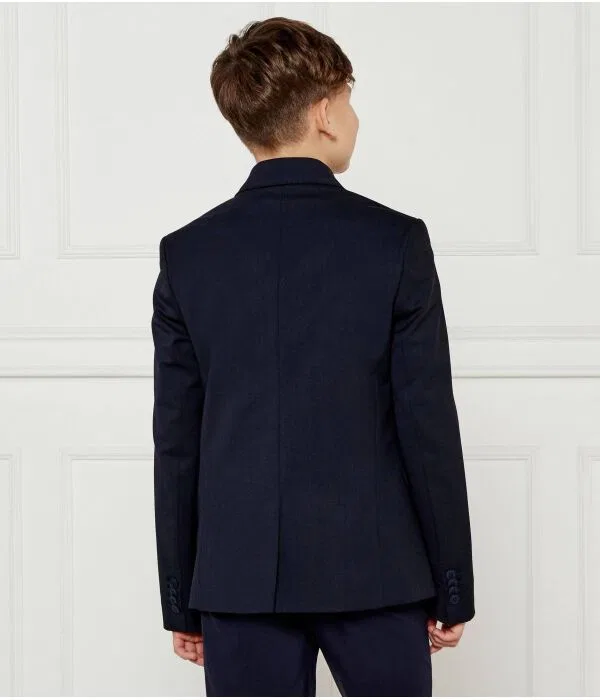 Детская элегантная шерстяная куртка для мальчиков BOSS Kidswear, Blu Marino — фото 3