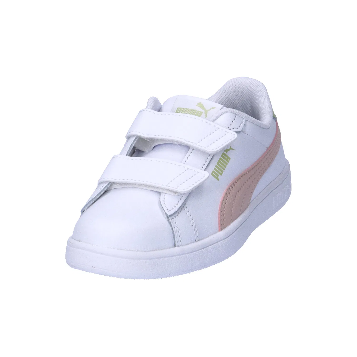Детские кроссовки с кожаным верхом Smash 3.0 Puma, Weiß — фото 4