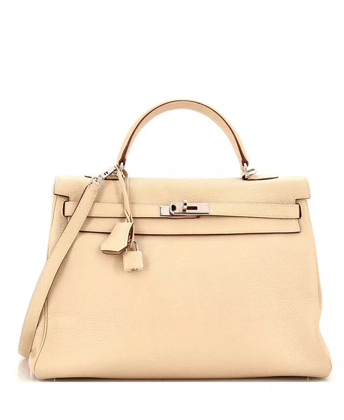 

Сумочка Kelly 35 Light Clemence с фурнитурой из палладия Pre-Owned HERMÉS, белый