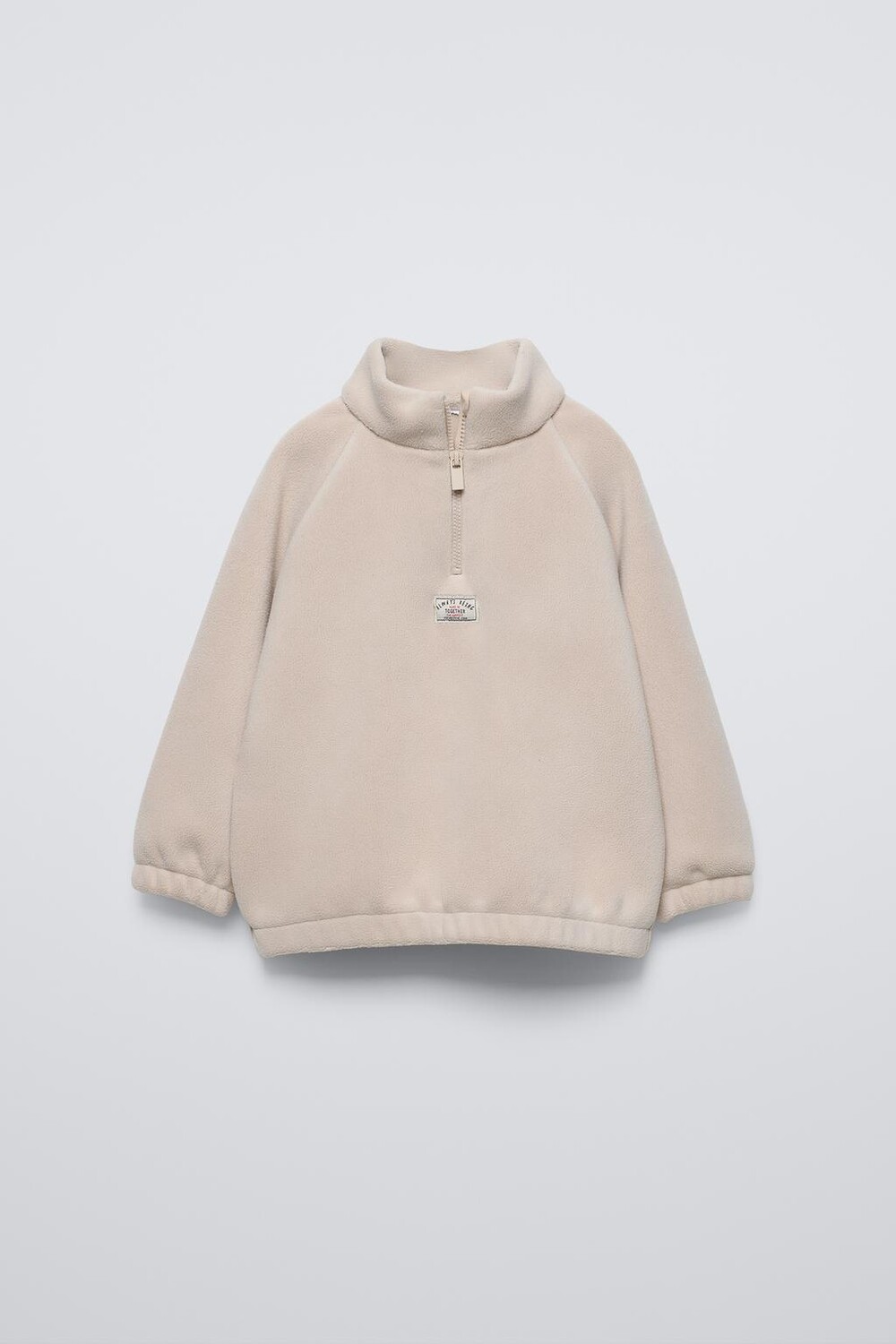 

Флисовая кофта с молнией ZARA, серый