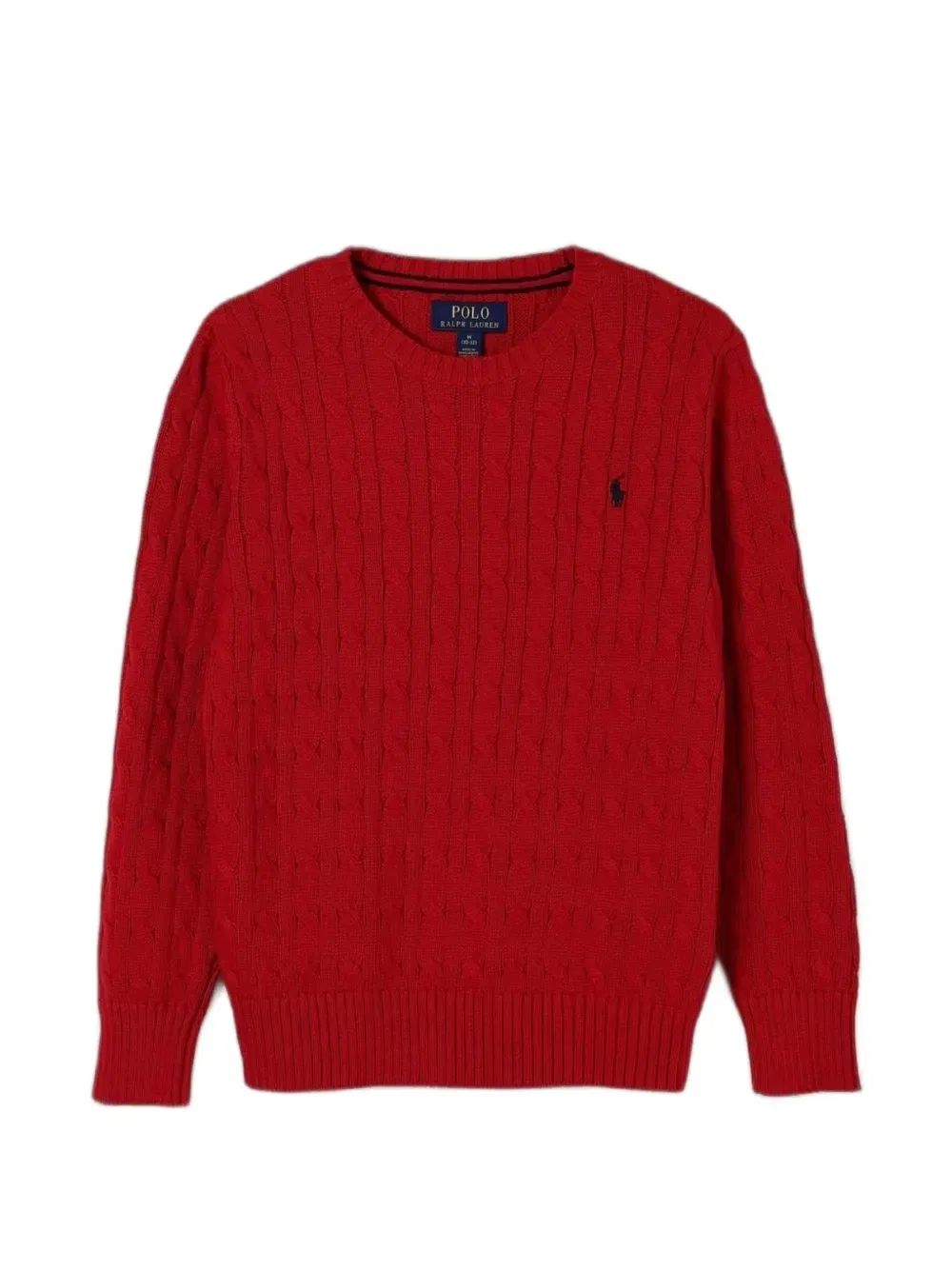 Свитер крупной вязки с вышивкой пони Поло Polo Ralph Lauren Kids, красный