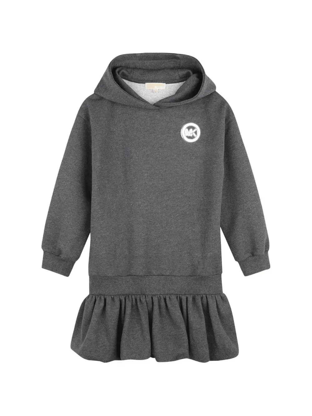 Платье с капюшоном и оборками Michael Kors Kids, серый