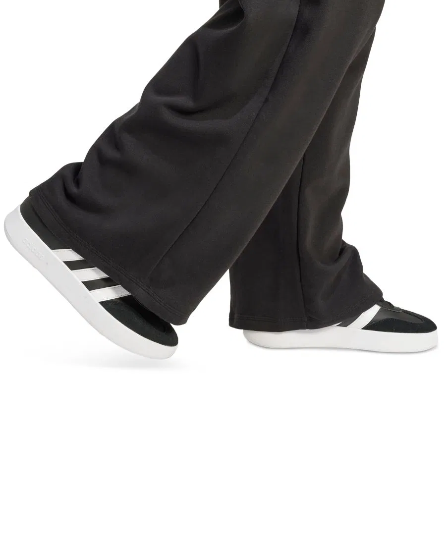 Спортивные брюки с флисом, mid-rise, с боковыми полосами adidas, Black — фото 4