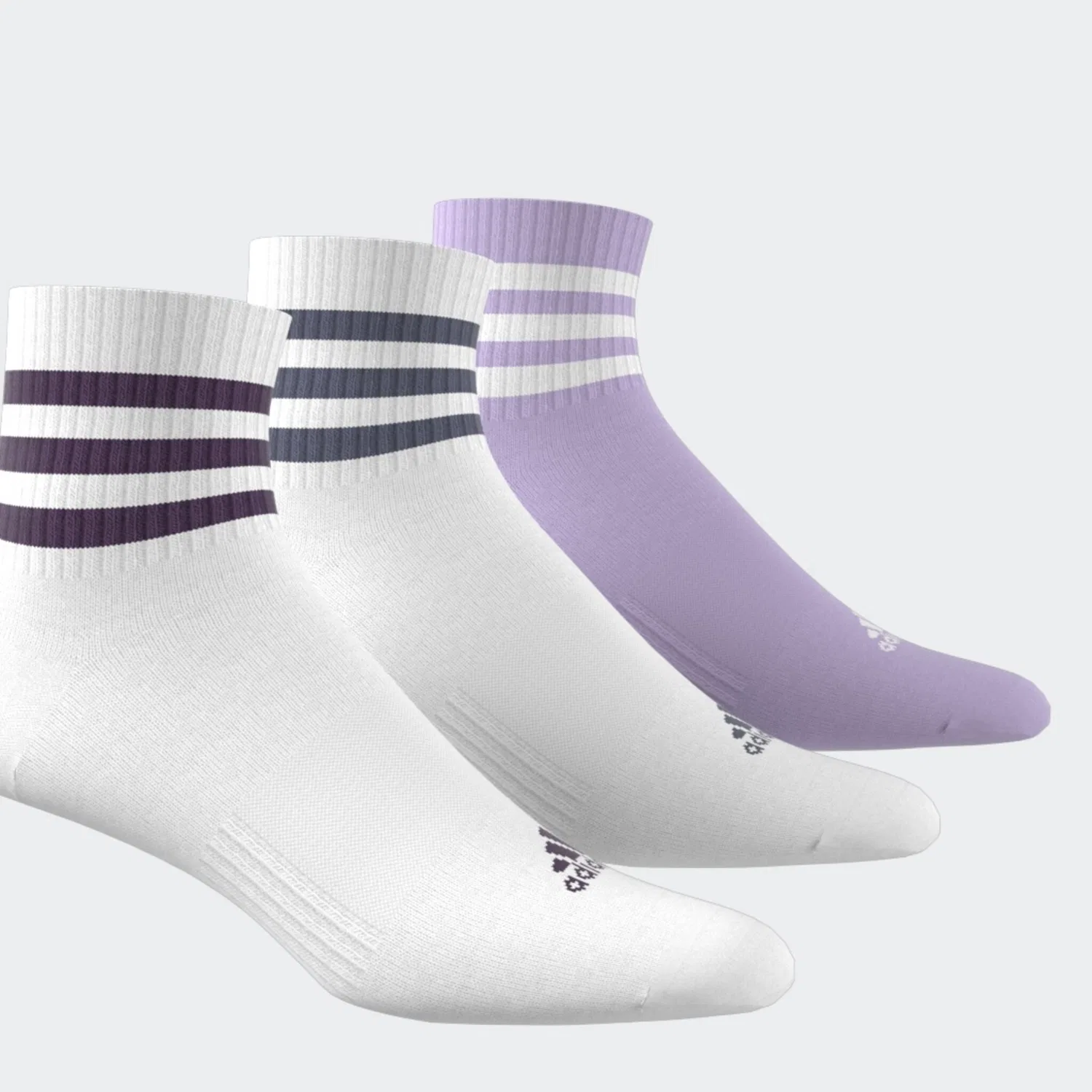 Мужские спортивные носки с низким вырезом Adidas Performance, White / Powder Plum — фото 2