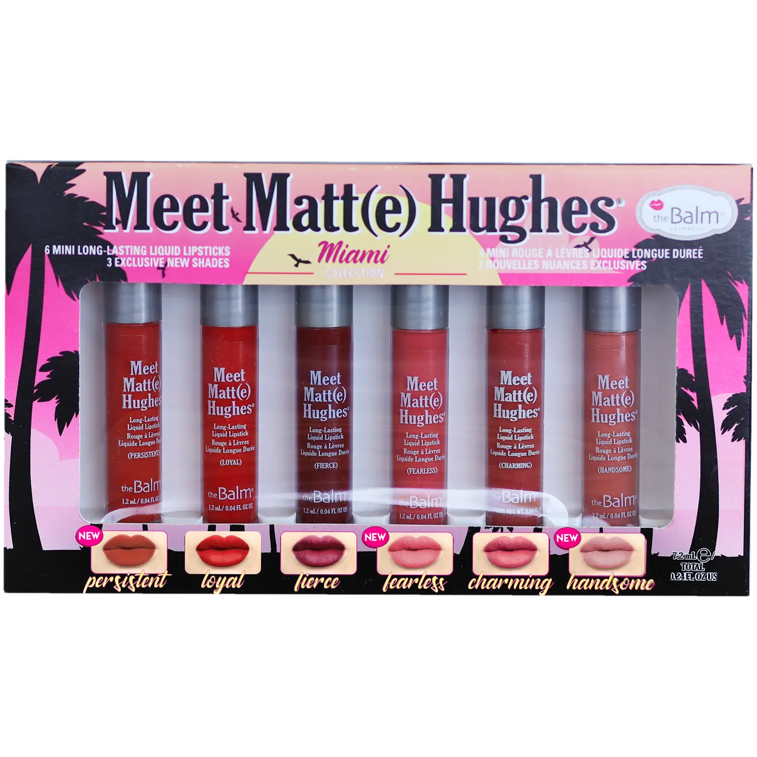 

The Balm Meet Matt(e) Hughes Набор Майами: мини-жидкая помада, 6x1,2 мл