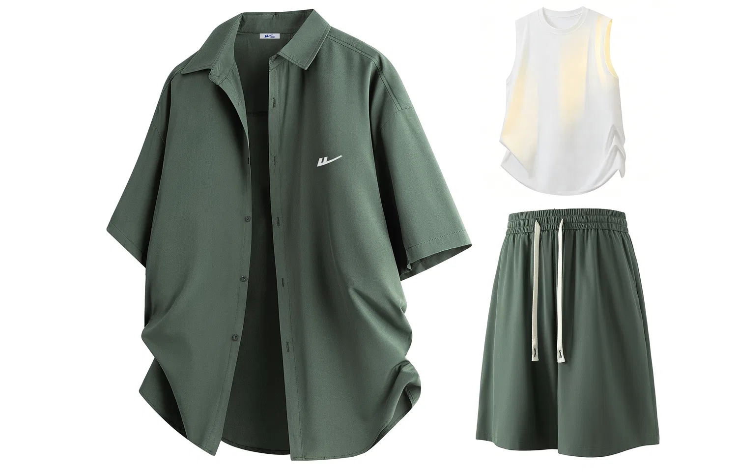 Детский комплект футболок с принтом Army Green Set of 3 WARRIOR