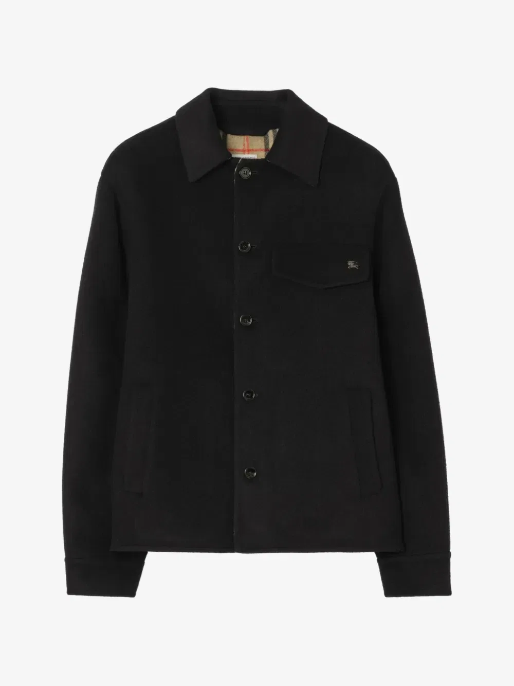 Шерстяная рубашка Thorn BURBERRY, черный