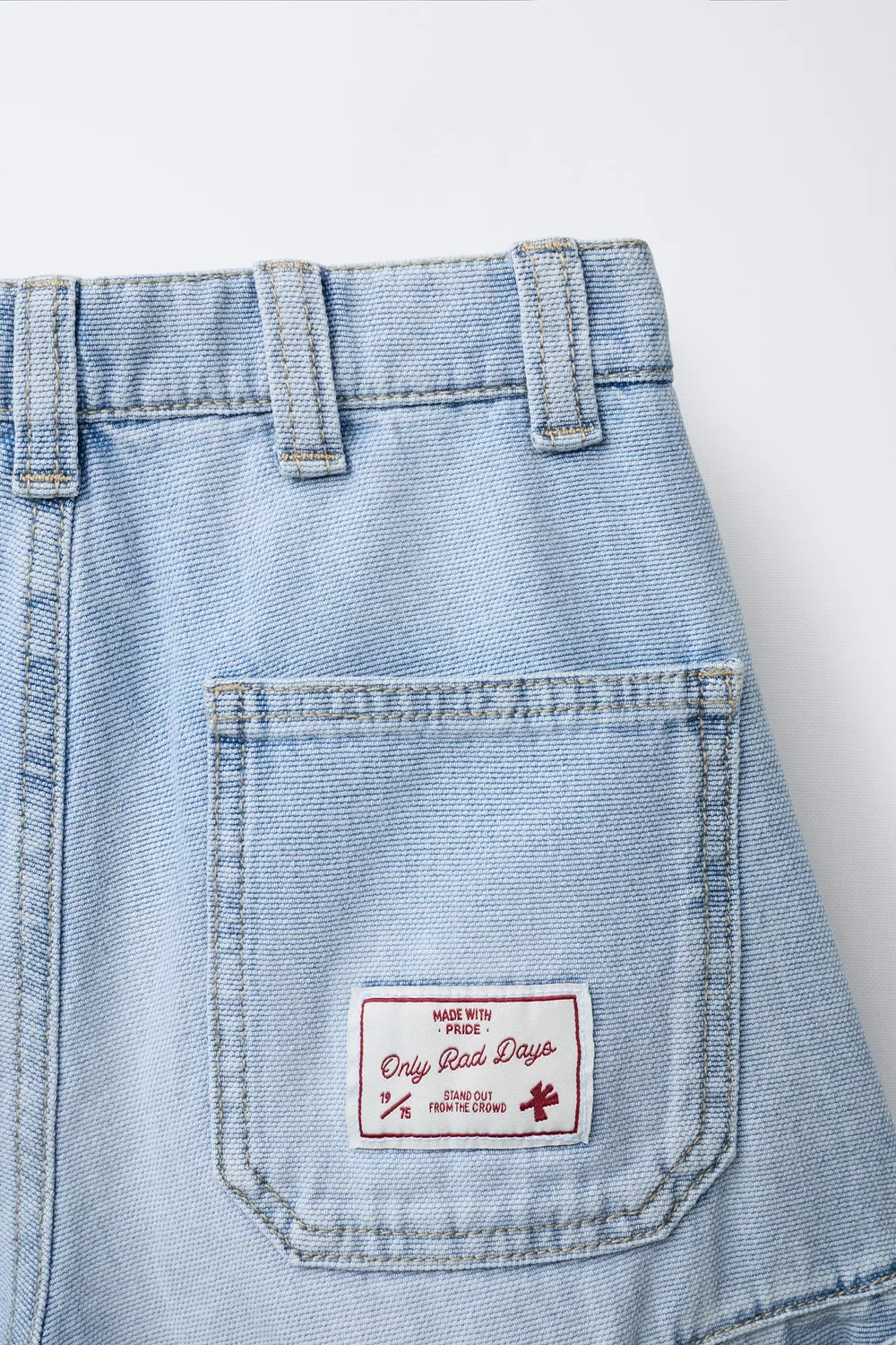 Бермудские шорты Carpenter с этикеткой ZARA, Blue — фото 4