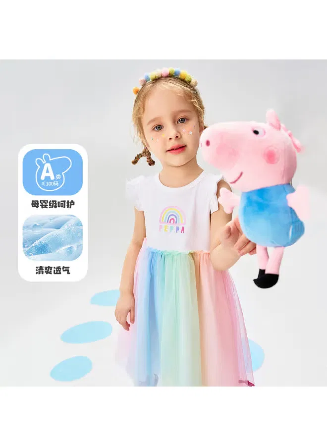 Платье без рукавов с радужным принтом Peppa Pig, белый — фото 2