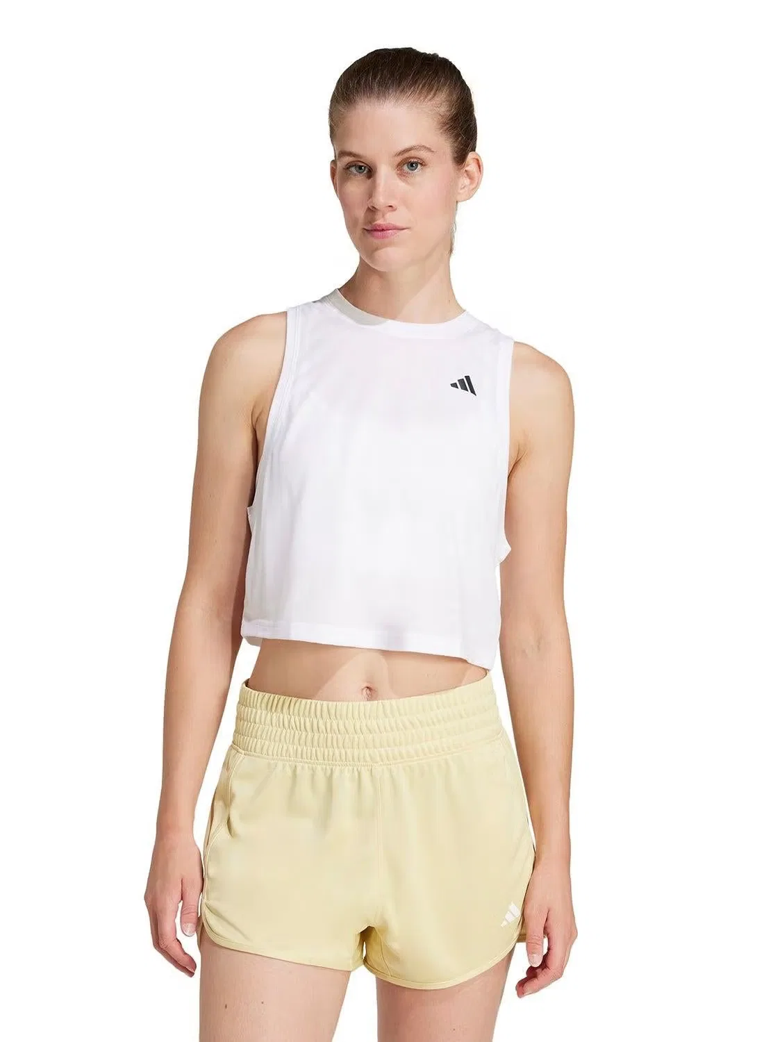 Майка спортивная с большими проймами Workout essentials Adidas, белый