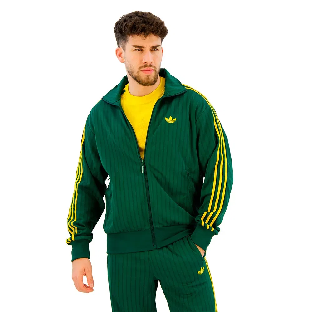 Толстовка с принтом в полоску Firebird Loose Pinstripes Adidas Originals, зеленый