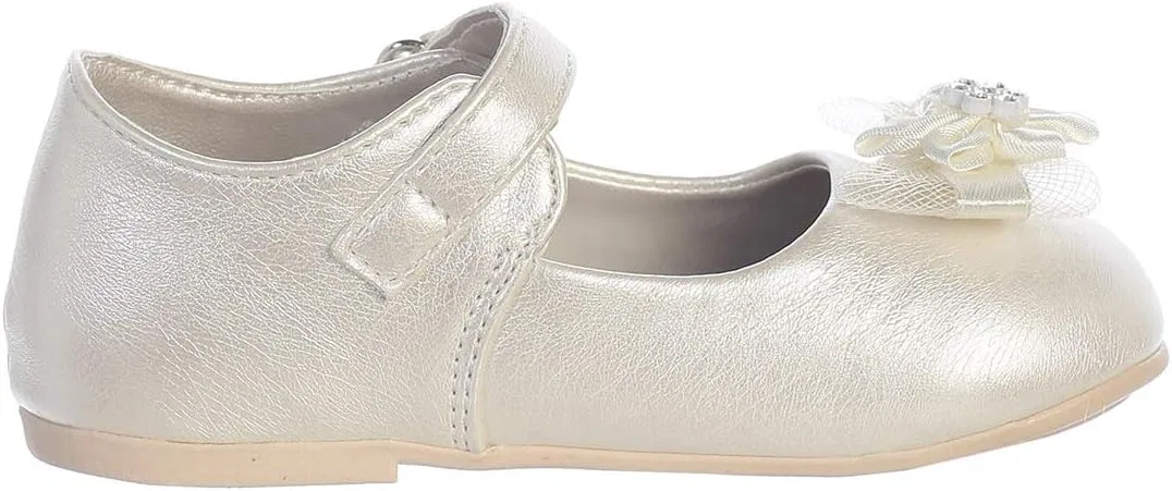 Детские туфли Мэри Джейн с бантом для девочек Swea Pea & Lilli, Ivory — фото 4