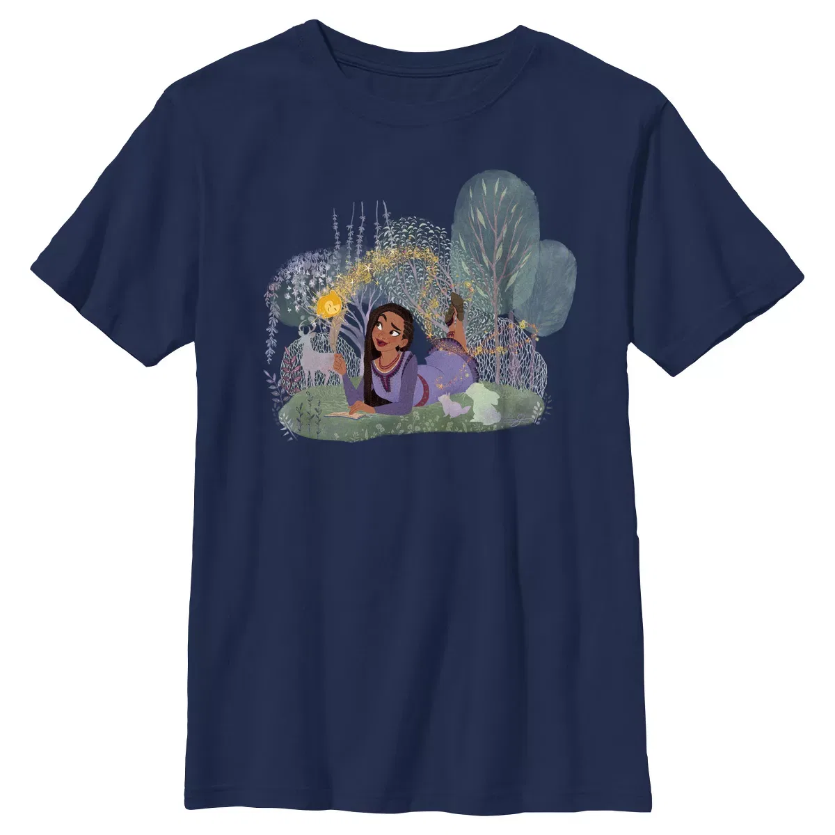 Детская футболка с принтом Wish Asha Make a Wish Disney, Navy Blue