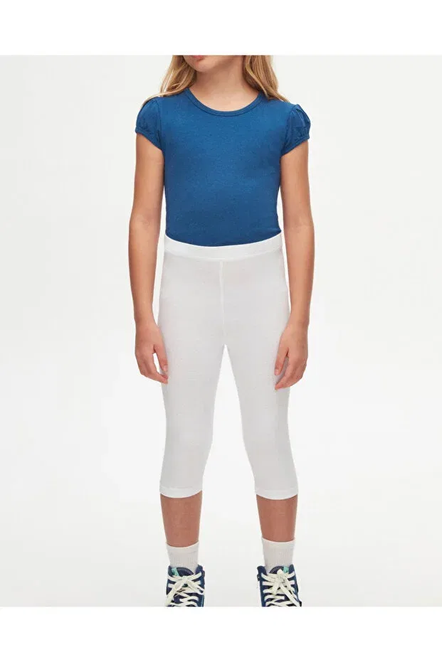 Детские леггинсы для девочек с принтом Rutbil Sports, White