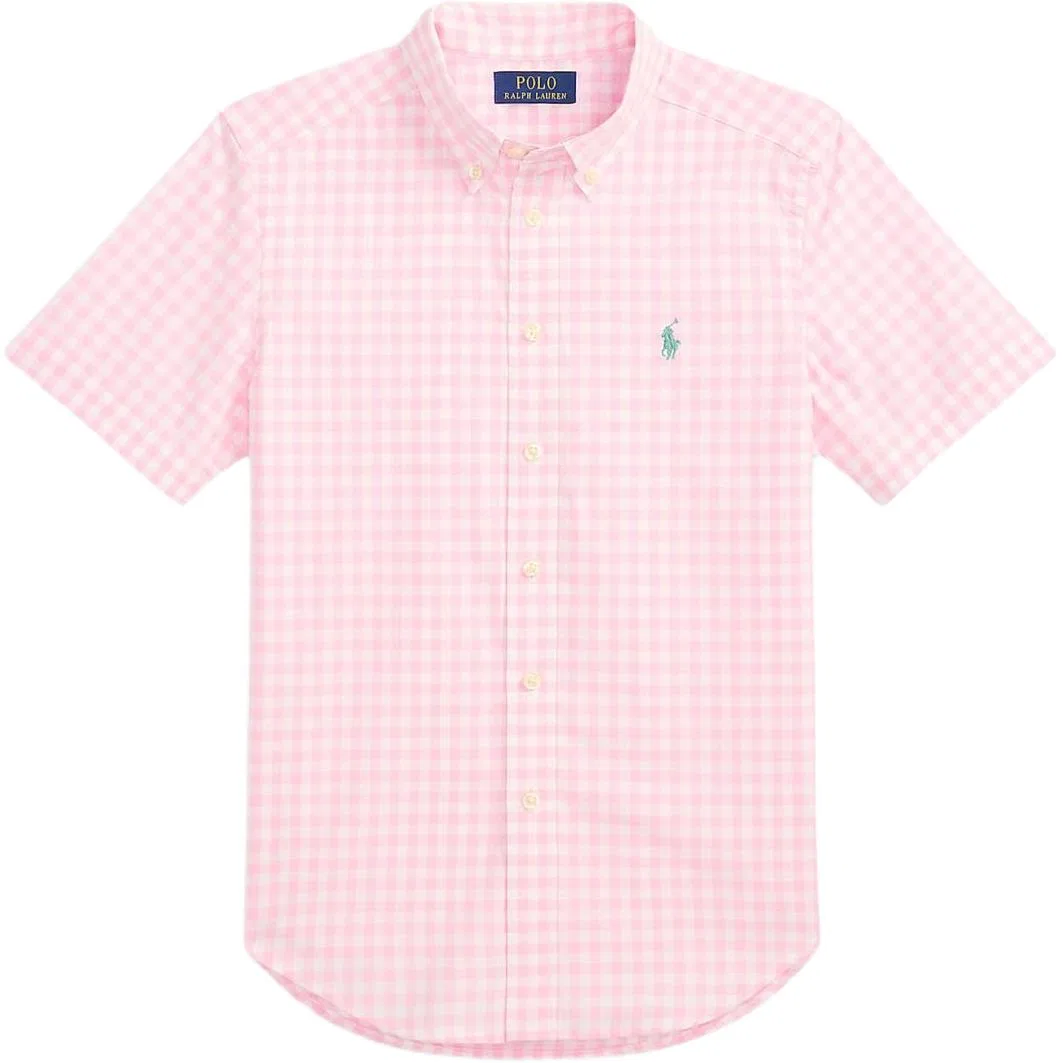 Детская рубашка свободного кроя с отложным воротником Polo Ralph Lauren, Pink