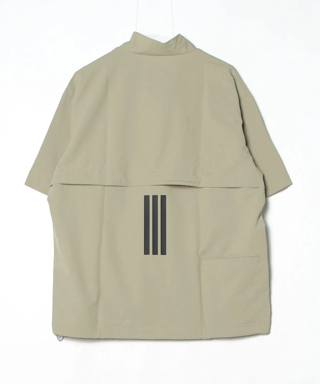 Мужская ветровка с принтом Color Block Half Zip Adidas, Бежевый — фото 2