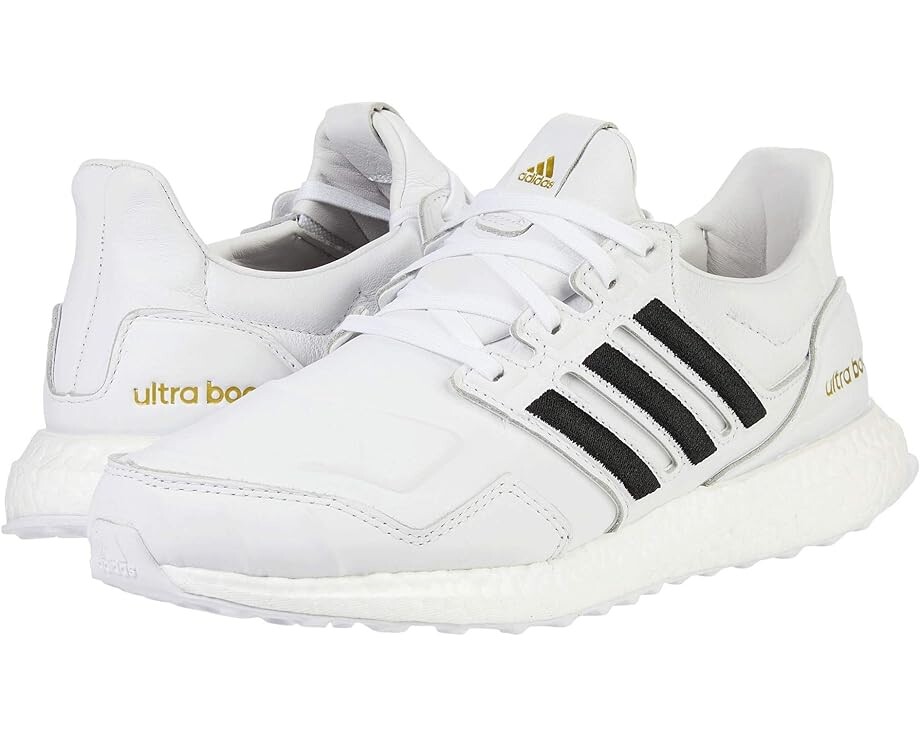 

Кроссовки Adidas Ultraboost DNA LEA, цвет Footwear White/Core Black/Gold Metal