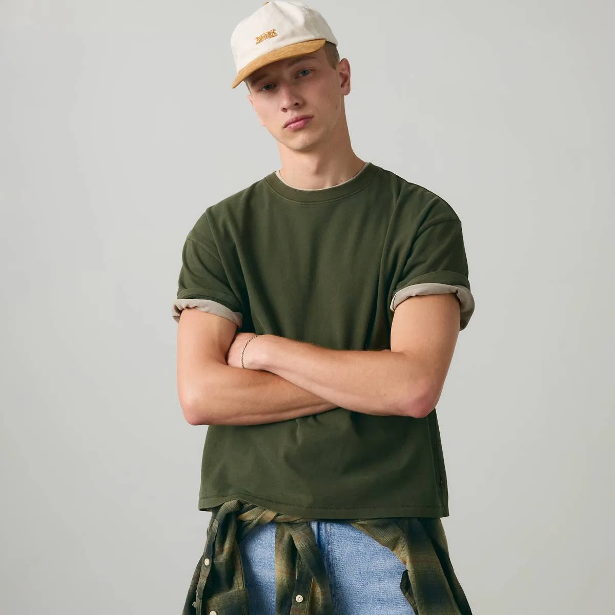 Свободная футболка с коротким рукавом Levi's, Sheen Wash Rosin - Green — фото 2