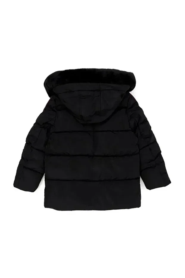 Детское пальто для мальчиков с капюшоном U.S. Polo Assn., Black — фото 4