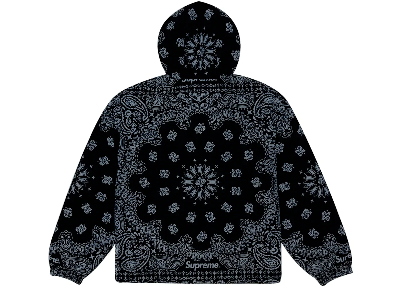 Мужская анорак из отражающей банданы Supreme Anorak, Black — фото 4