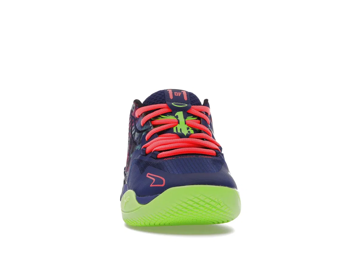 Детские кроссовки для мальчиков с принтом Puma LaMelo Ball MB.01, Elektro Blue Green Gecko — фото 2