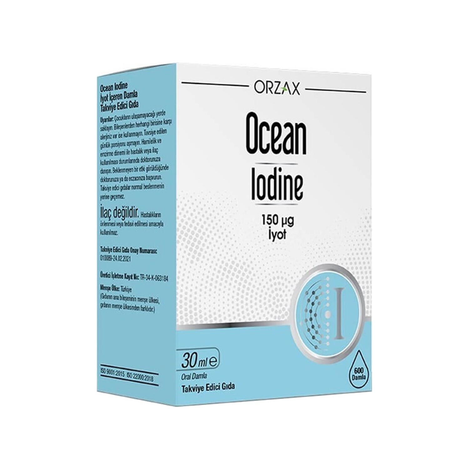 

Добавка Ocean Orzax Iodine 150 мкг, 30 мл