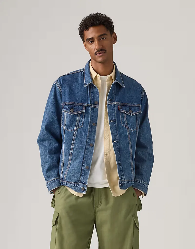 Джинсовая куртка Levi's свободного кроя, темно-синий