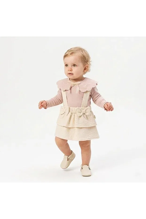 Детский комплект юбок с жаккардом для девочек Saninbaby, Ecru — фото 4