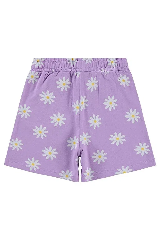 Детские шорты для девочек с принтом Daisy Civil Girls, Lilac — фото 2