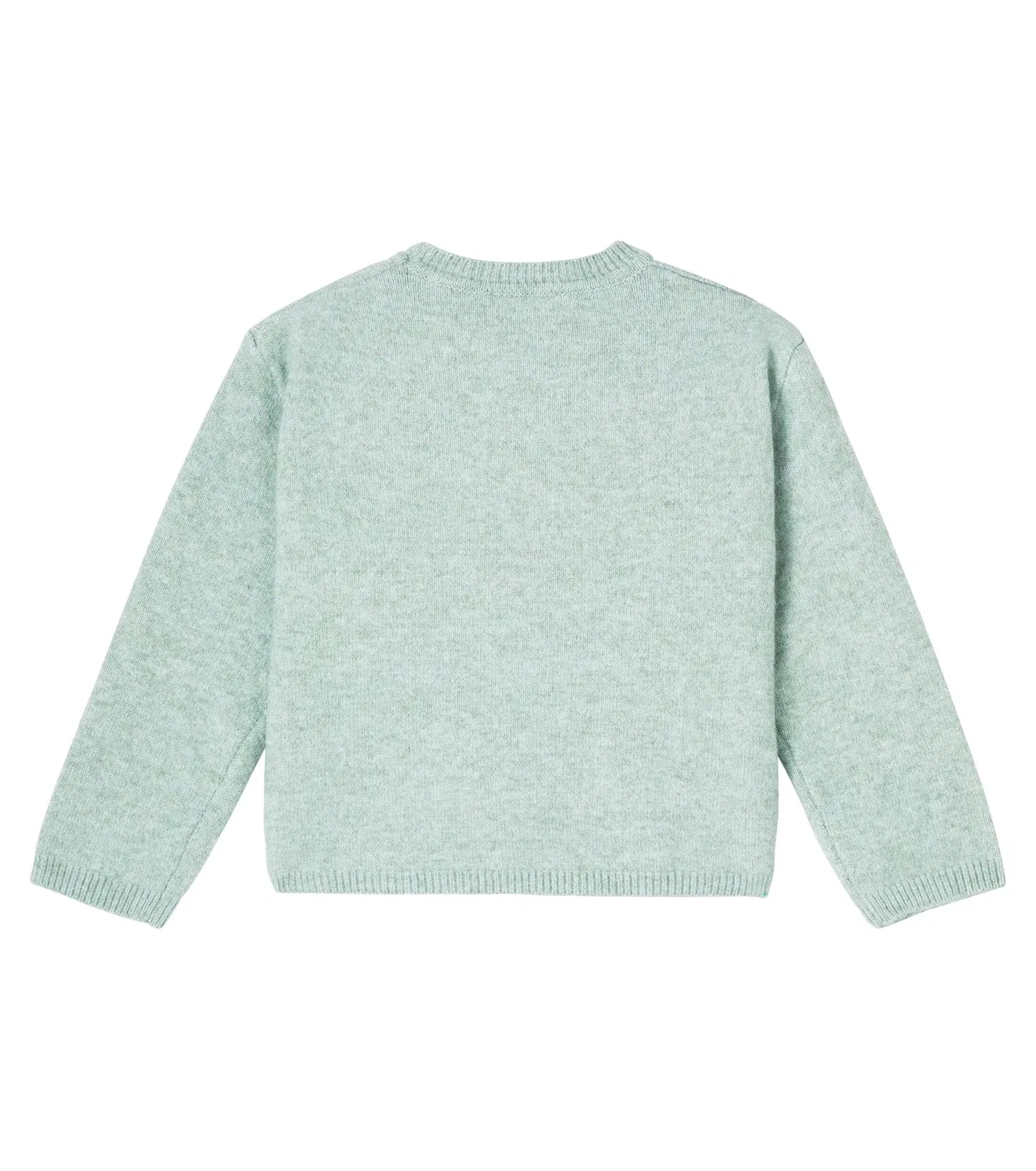 Свитер с нашивками и аппликацией Stella Mccartney Kids, зеленый — фото 4