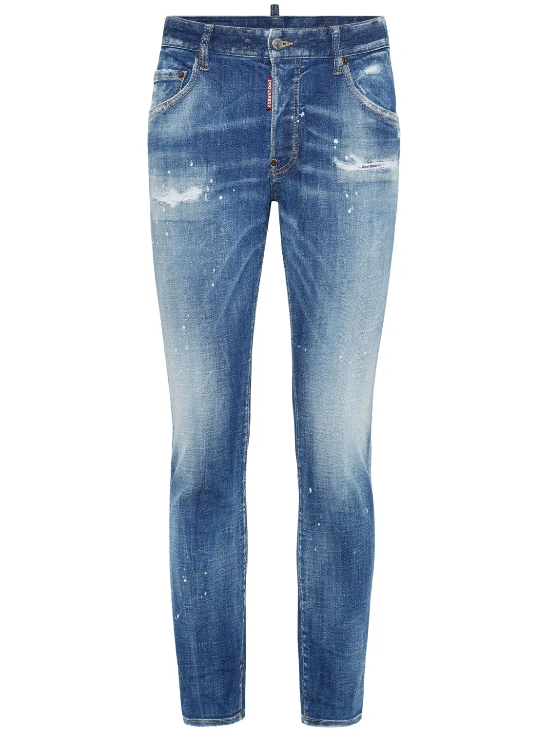 Узкие джинсы с потертостями DSQUARED2, синий