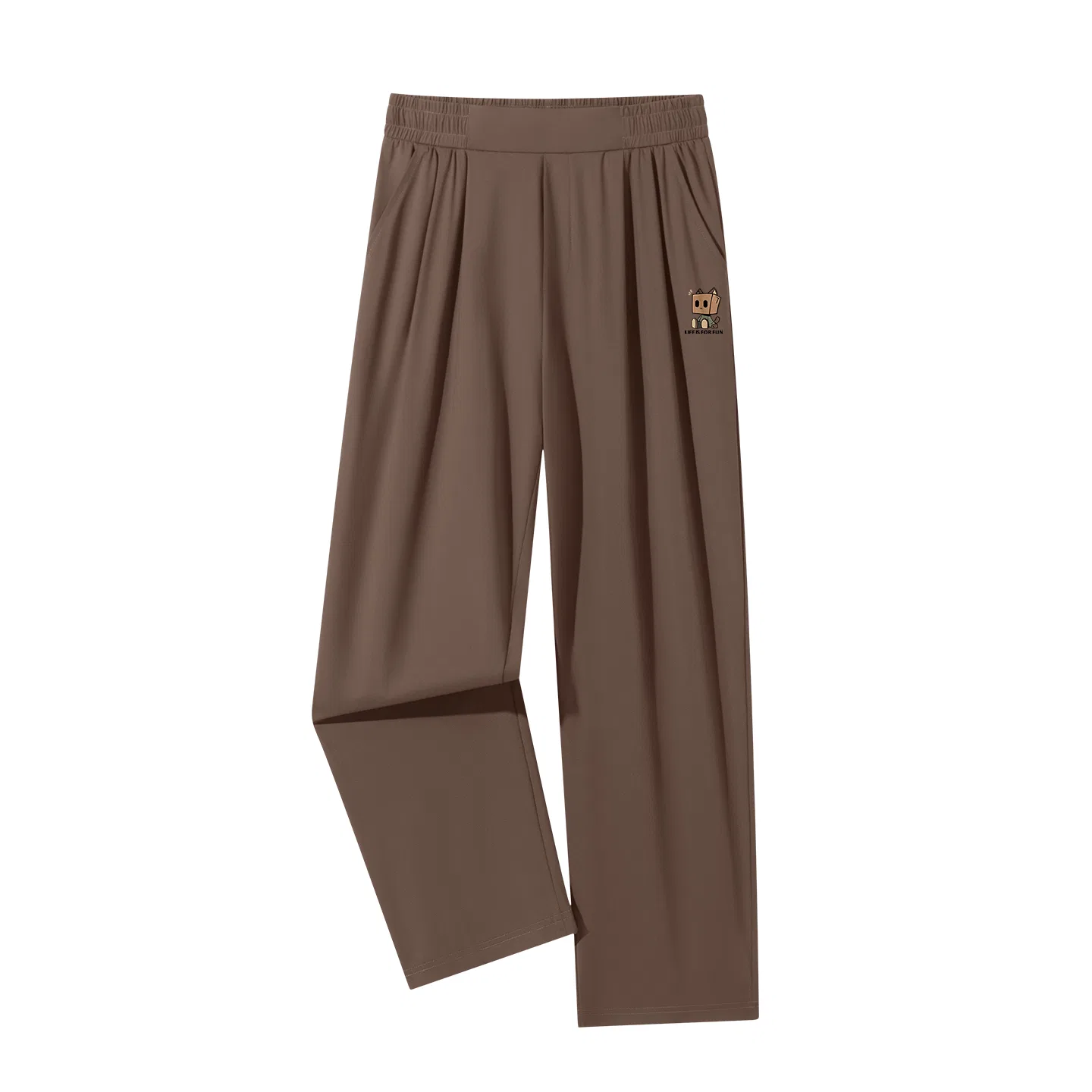 Детские брюки прямого кроя из льняного шелка Coffee MINISO, Цвет Ice Silk Cooling Coffee (Mb Box Cat Kid Pants Logo)