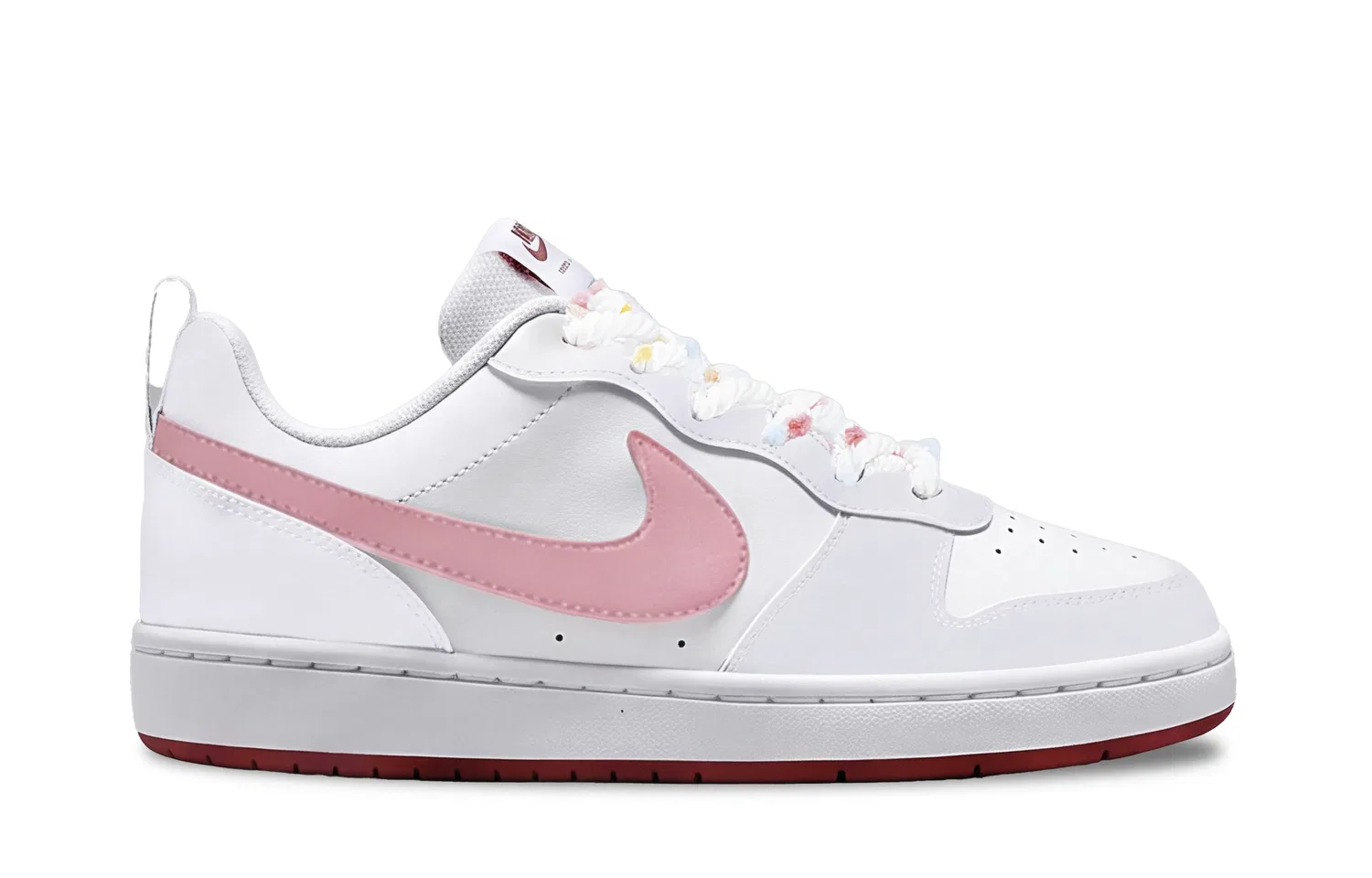 Детские кроссовки для скейтбординга с принтом Nike COURT BOROUGH RECRAFT, Pink Blue — фото 4
