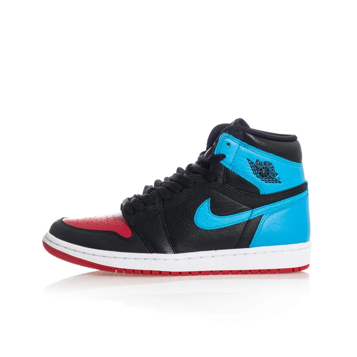 Мужская футболка с принтом NIKE, Air Jordan 1 High Og NIKE, Black Dk Powder Blue Rojo Gimnasio