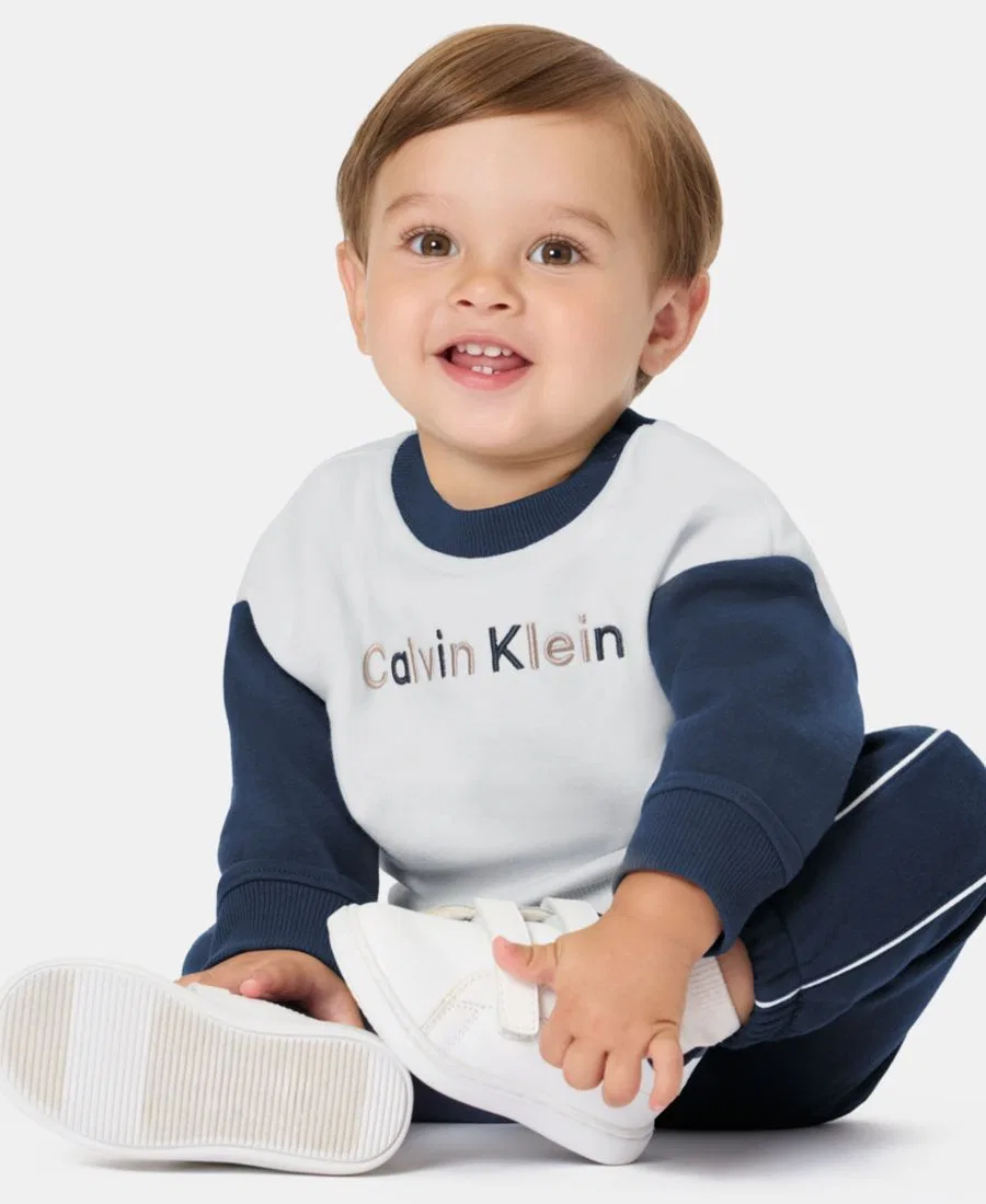 Комплект из лонгслива и брюк Calvin Klein, Egret Blue — фото 2