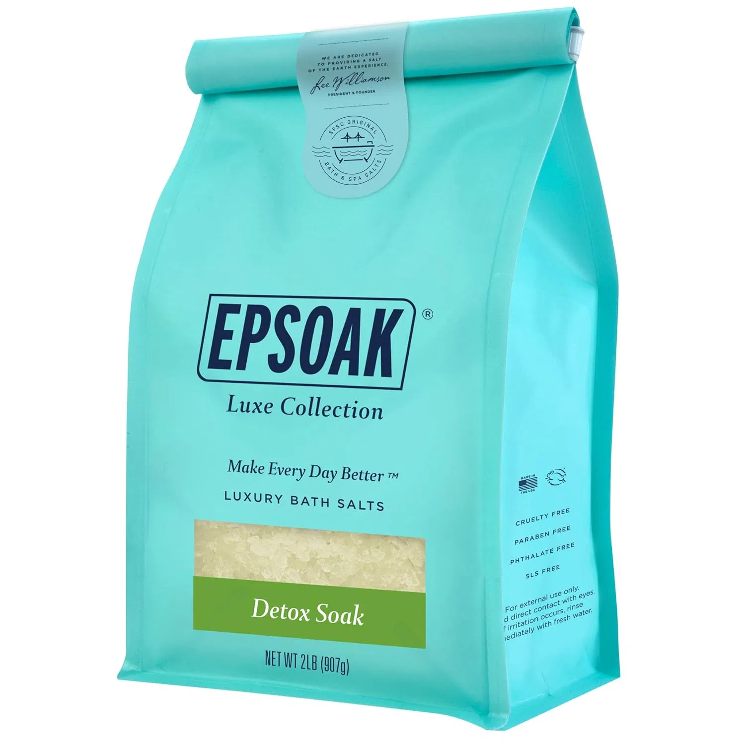 Соль для ванны Detox Soak, San Francisco Bath Salt Company, 907 г, Лаванда и Розмарин — фото 3