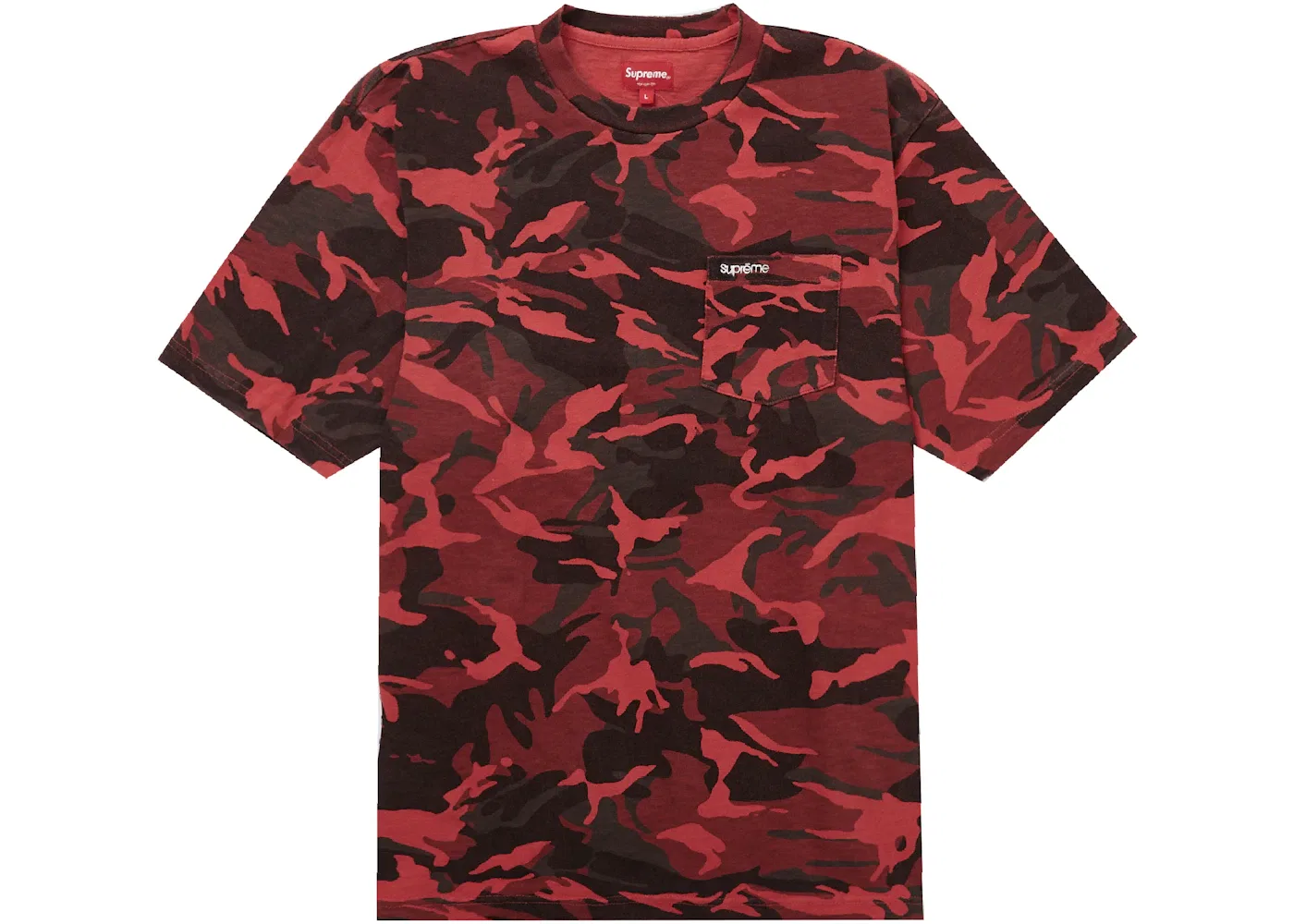 Мужская футболка с коротким рукавом Supreme Tee (SS23), Red Camo