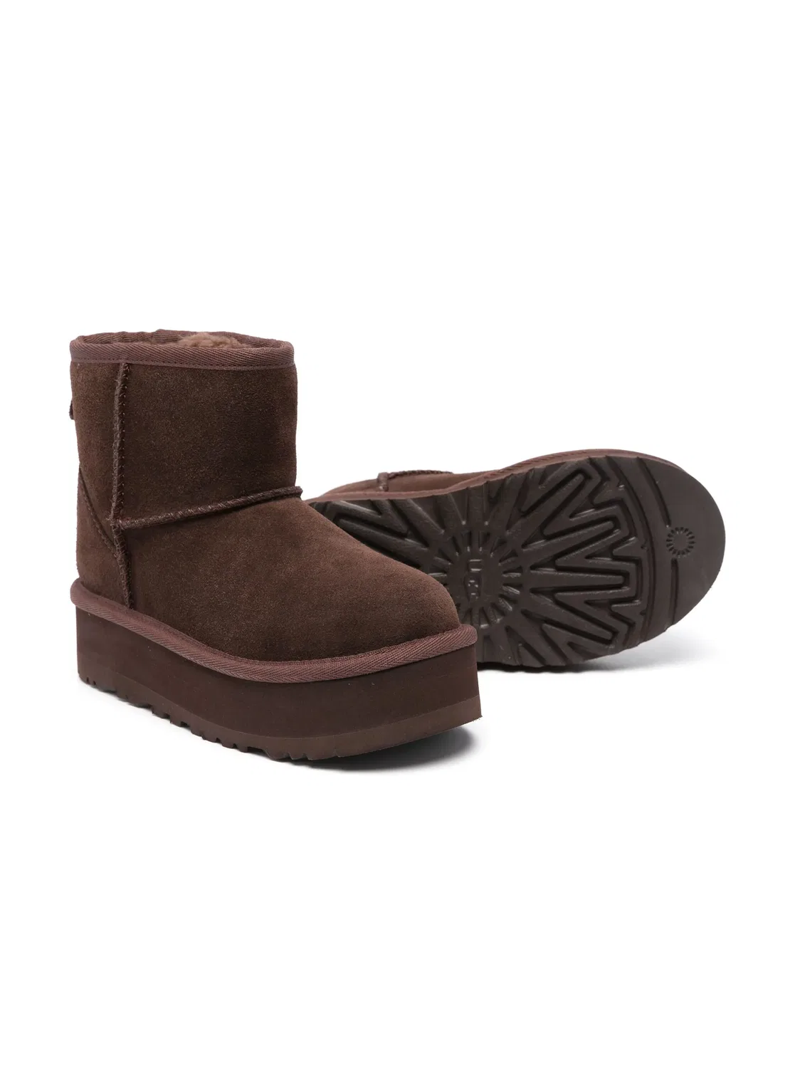 Классические замшевые ботинки Mini II с логотипом UGG, коричневый — фото 2