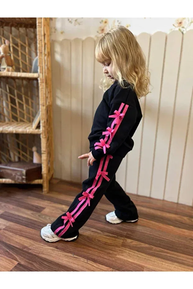 Детский костюм с принтом Bow suit Babili, Black — фото 2