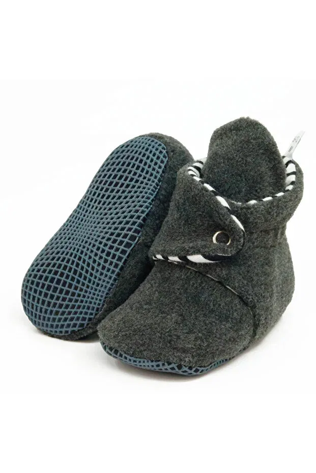 Детские тапочки из флиса с органическим хлопком Ella Bonna, Anthracite