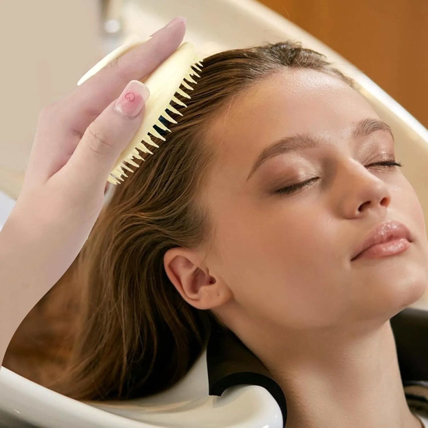 Массажер для кожи головы, Shampoo Brush, Apricot Generic — фото 2
