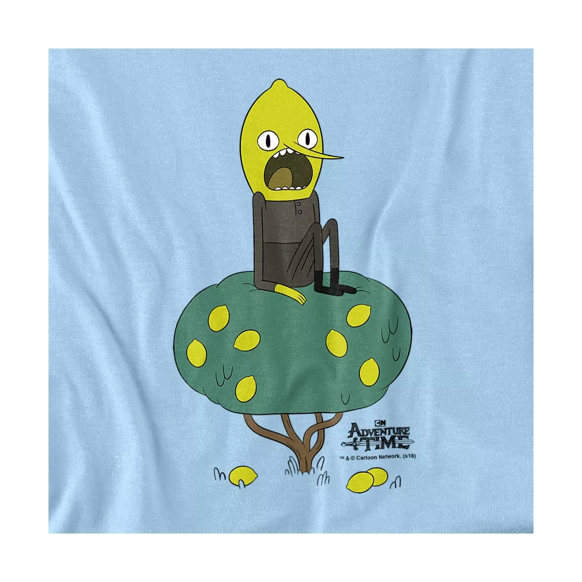 Детская футболка для мальчиков с принтом Adventure Time Lemongrab, Adventure Time, Light Blue — фото 2