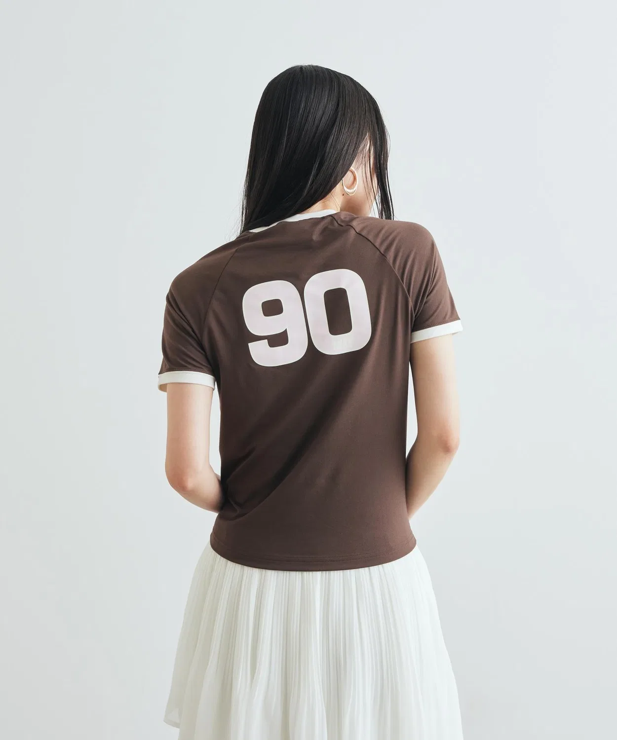 Женская облегающая футболка с коротким рукавом NIKE Sportswear, Baroque Brown — фото 3