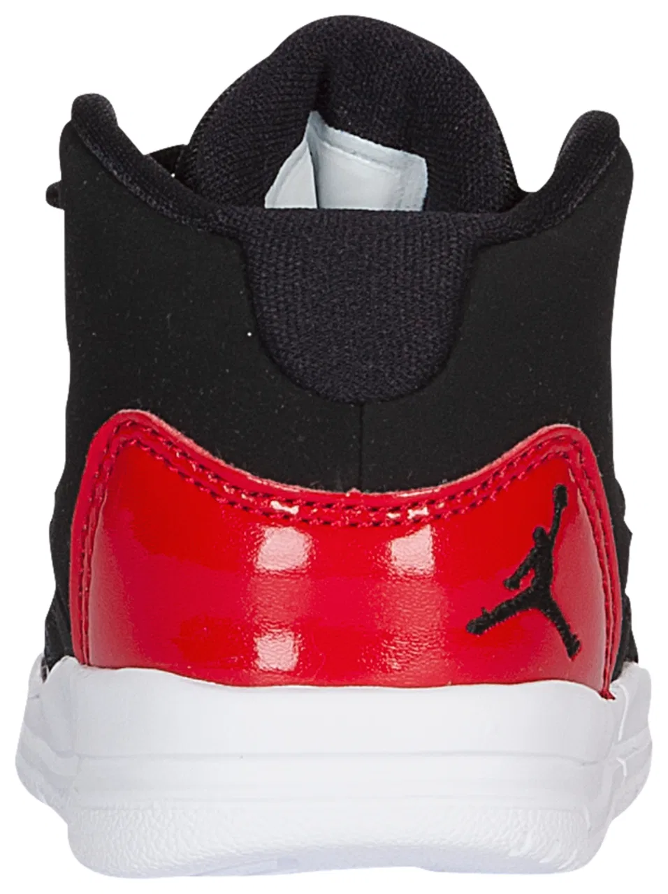 Детские кроссовки для мальчиков с верхом из кожи Jordan Max Aura, Black/Black/Gym Red — фото 3