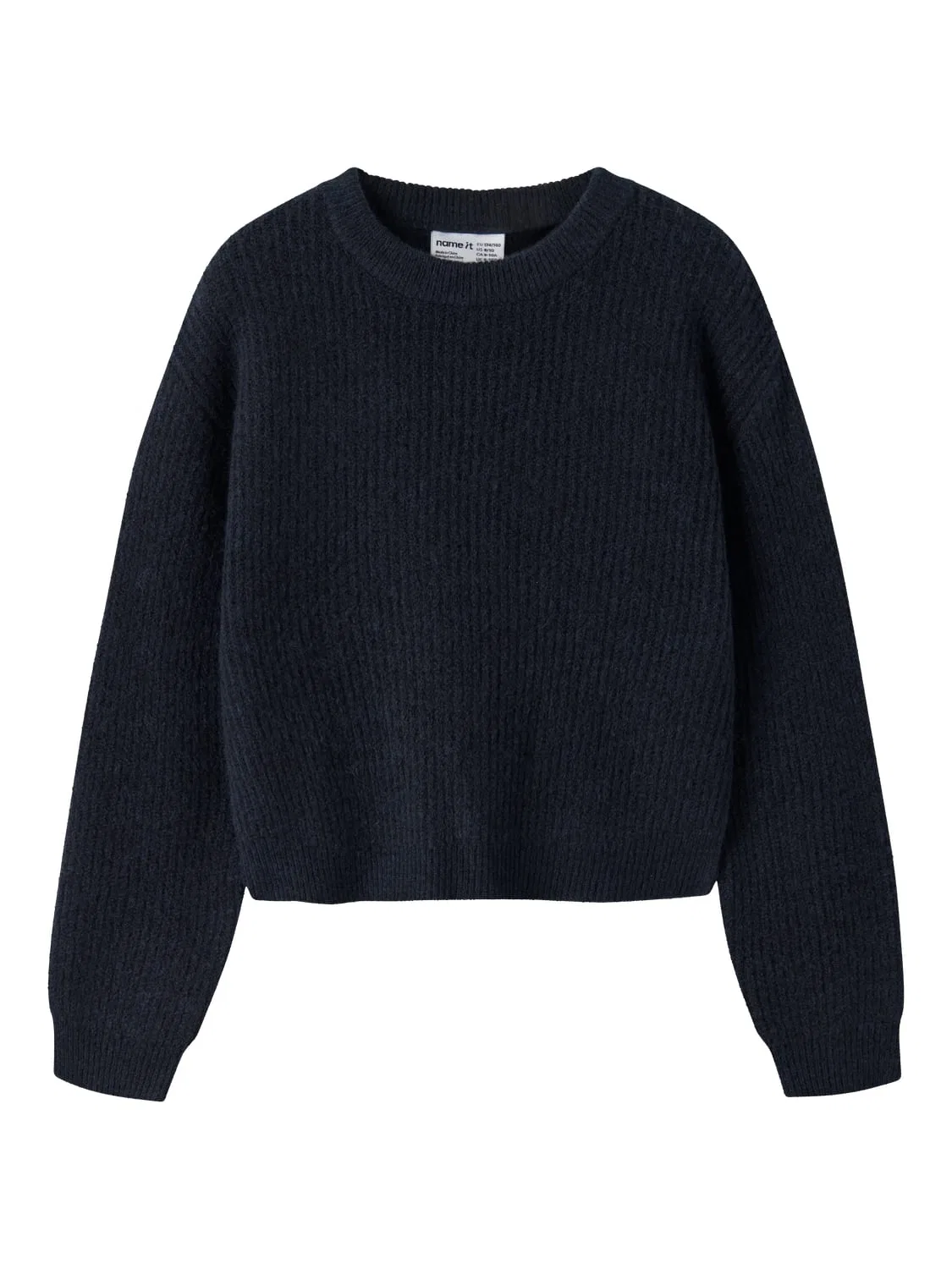Пуловер с длинным рукавом NKFHOLLY LS BOXY SHORT KNIT Name It, темно-синий